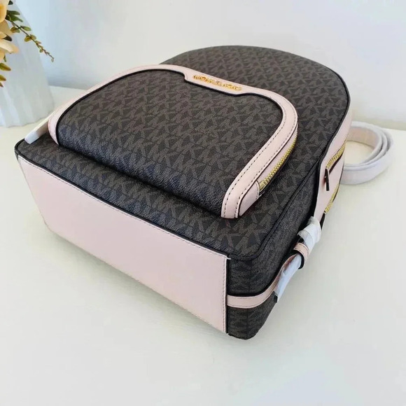 NWT Michael Kors Jaycee Medium Zip Pocket Backpack powder blush - Picture 7 of 10